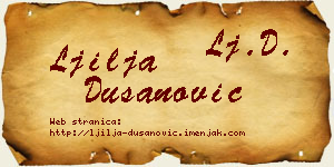 Ljilja Dušanović vizit kartica